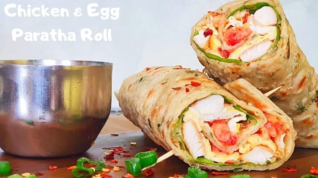Chicken Egg Parantha Roll Recipe